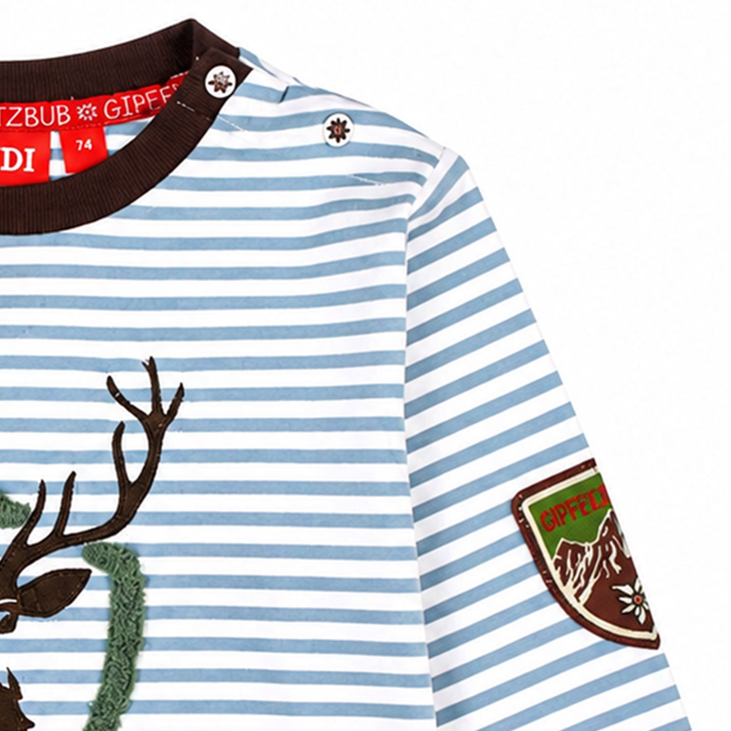 trachtenland-bondi-baby-langarmshirt-hirsch-91776-stripe-blue-offwhite image 7