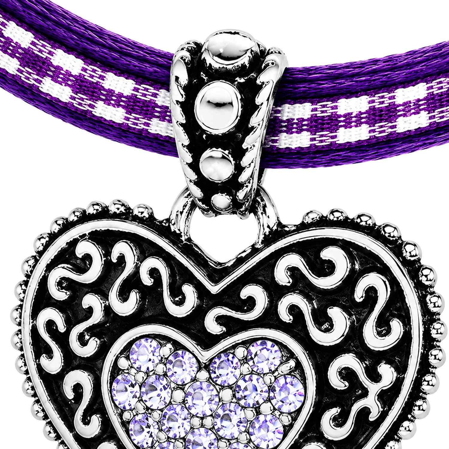 luisia-kinder-halskette-kariert-mit-herz-swarovski-kristalle-lavendel image 5