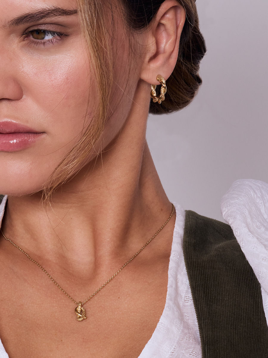 heimatgl-ck-creole-penelope-gold-braided-gold-vermeil-ohrringe image 2