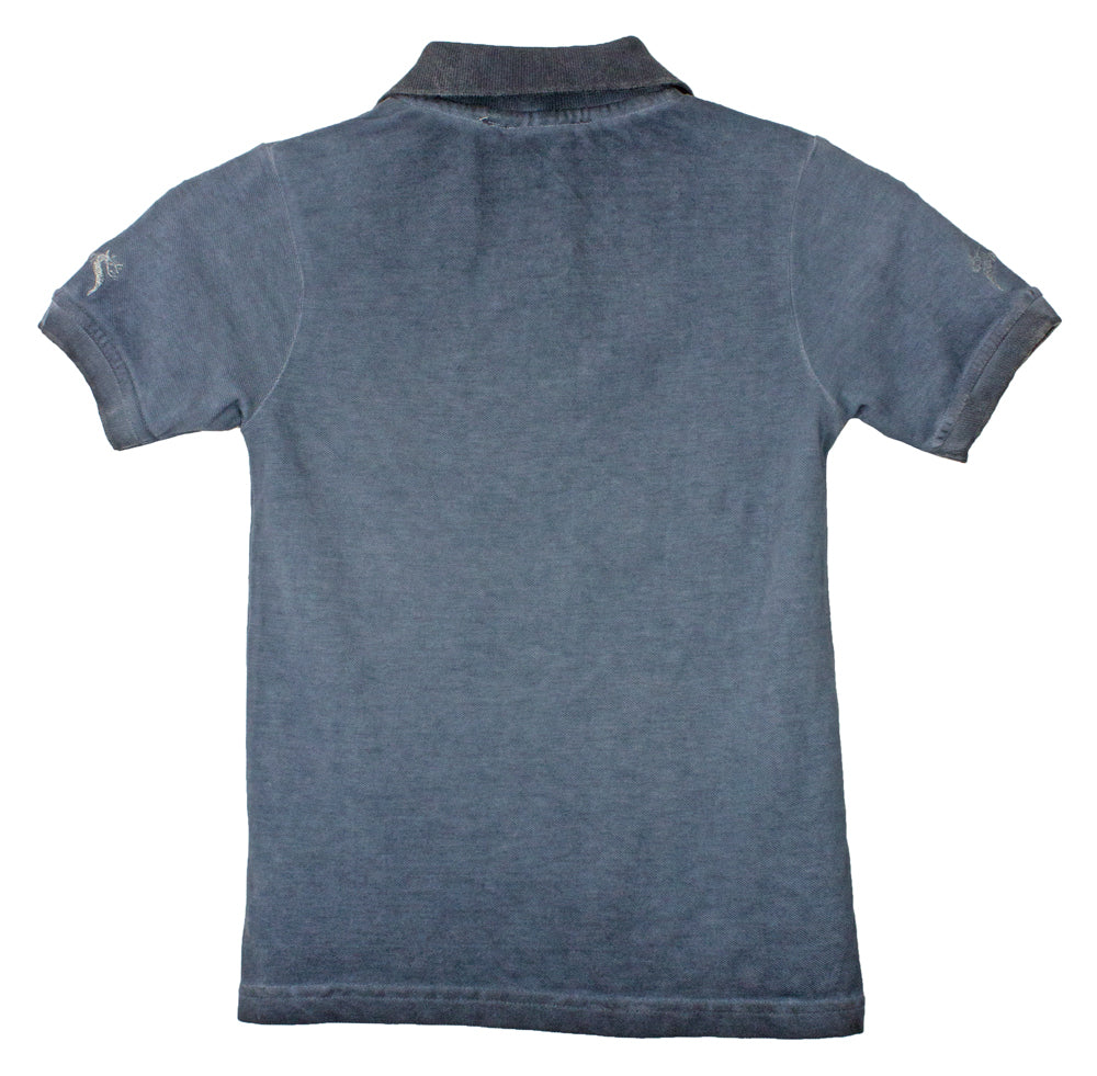 isar-trachten-kinder-poloshirt-kilian-used-look-jeansblau image 2