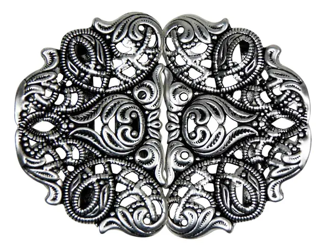 trachtenland-dirndlsch-rzenschlie-e-bennett-halbrund-ornament-steg-3-cm-altsilbe image 1