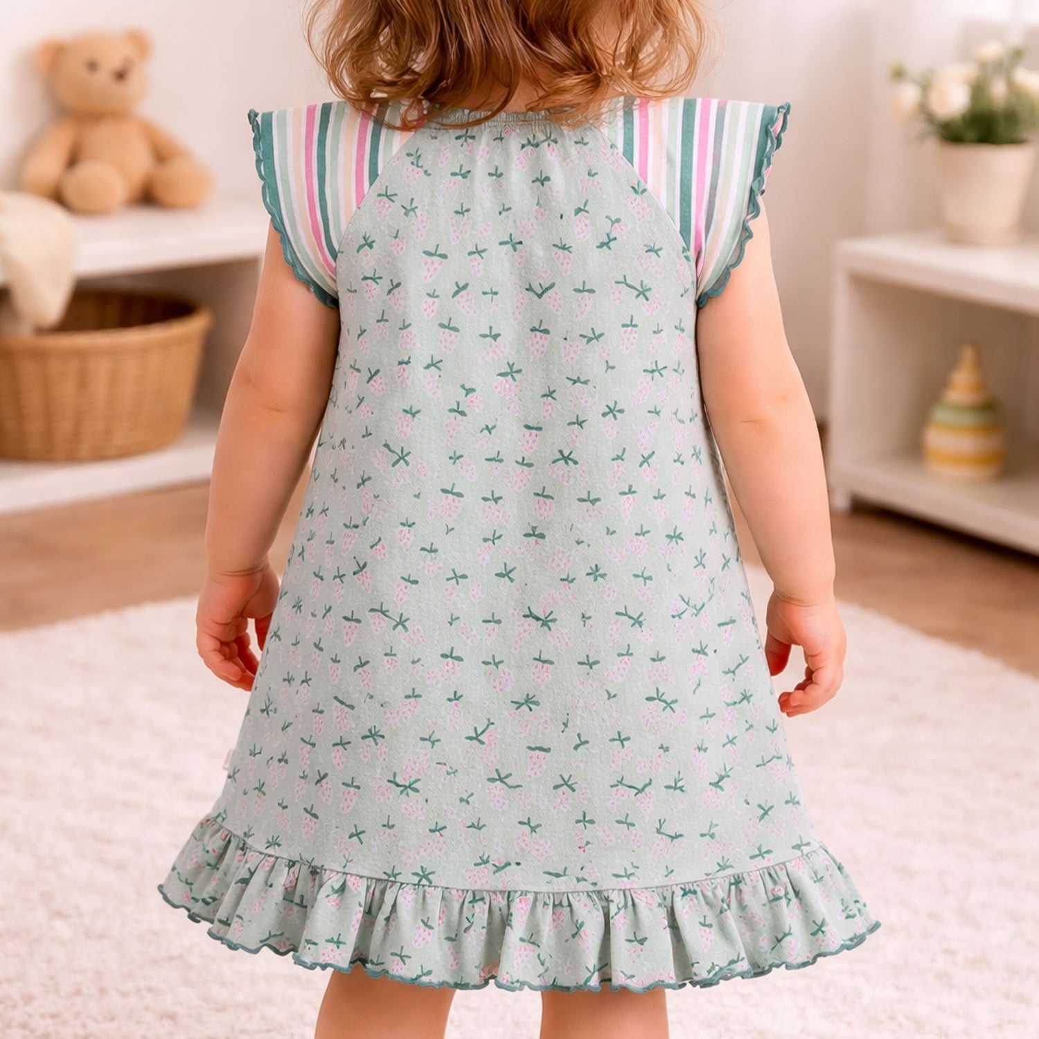 bondi-baby-m-dchen-kleid-erdbeerallover-86885-gr-n image 7