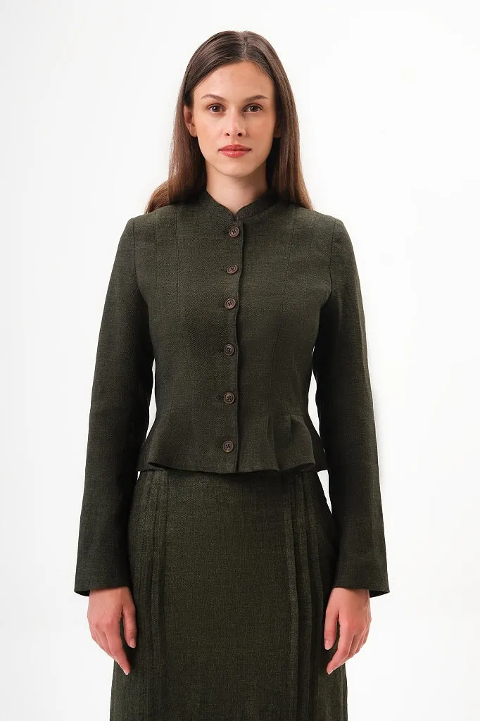 felicitas-damen-jacke-jadelyn-leinenmischung-kurz image 1