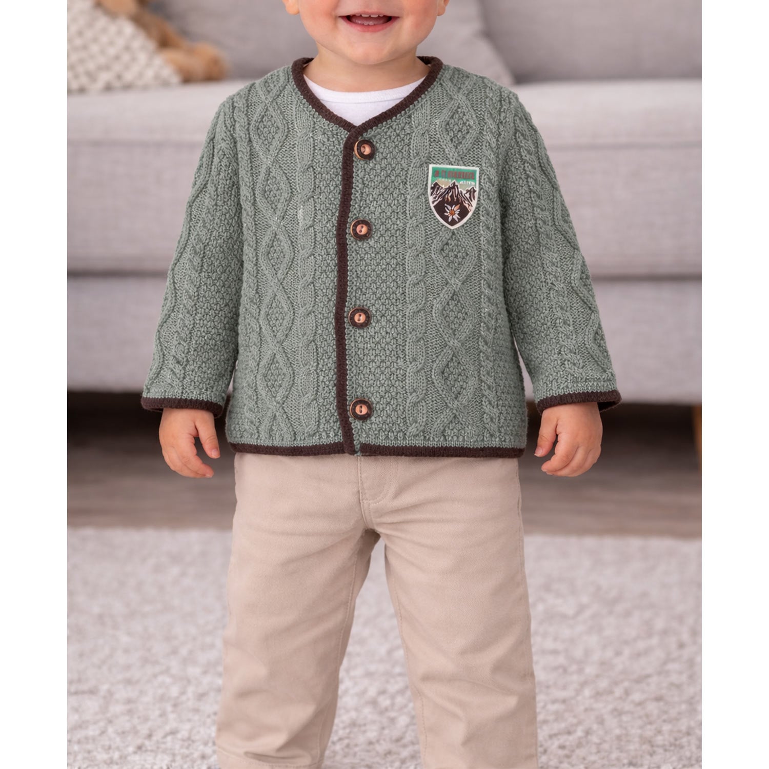 bondi-baby-jungen-strickjacke-91785-kiwi image 2