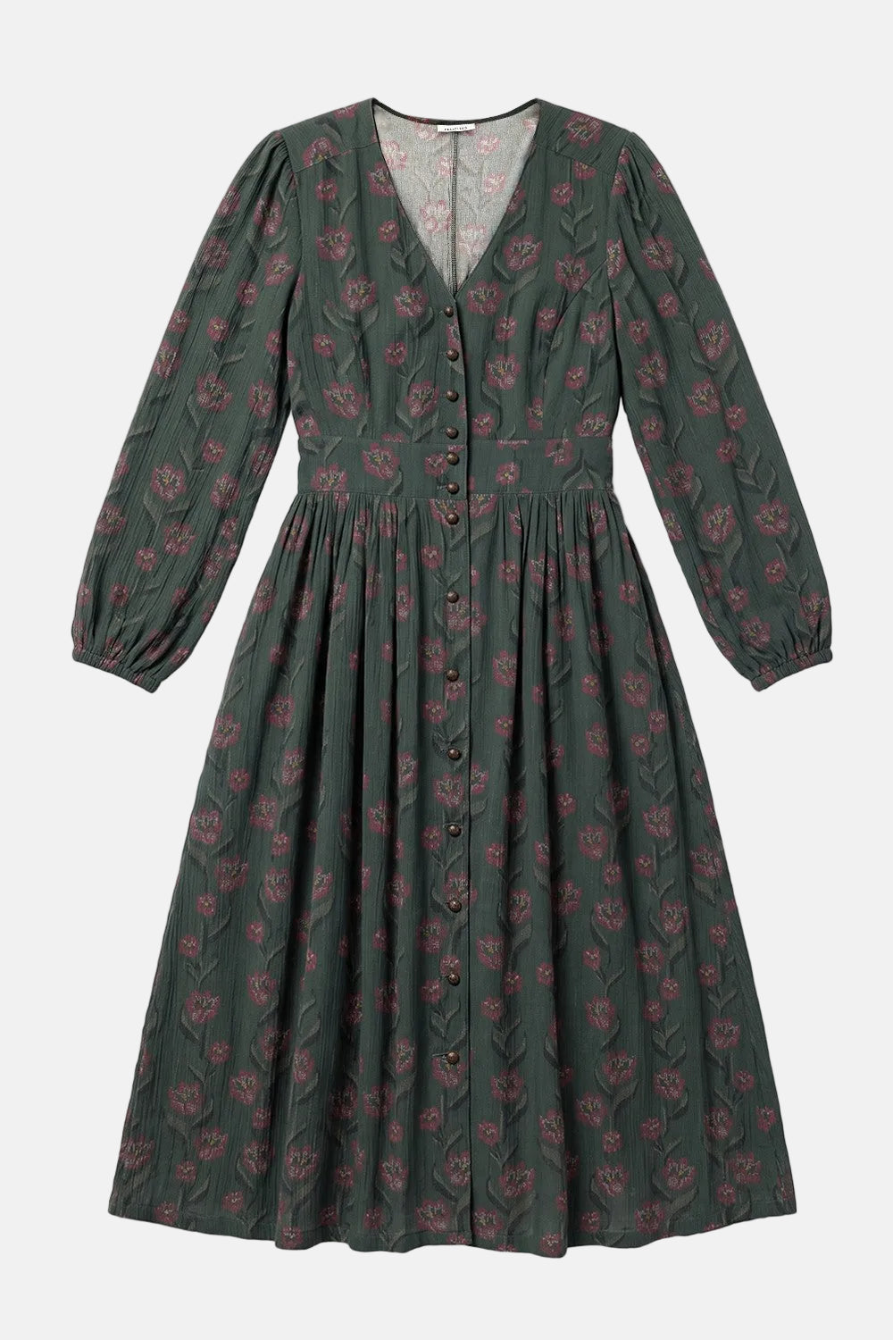 felicitas-damen-kleid-karlinda-viskose-floral-mit-knopfleiste image 1