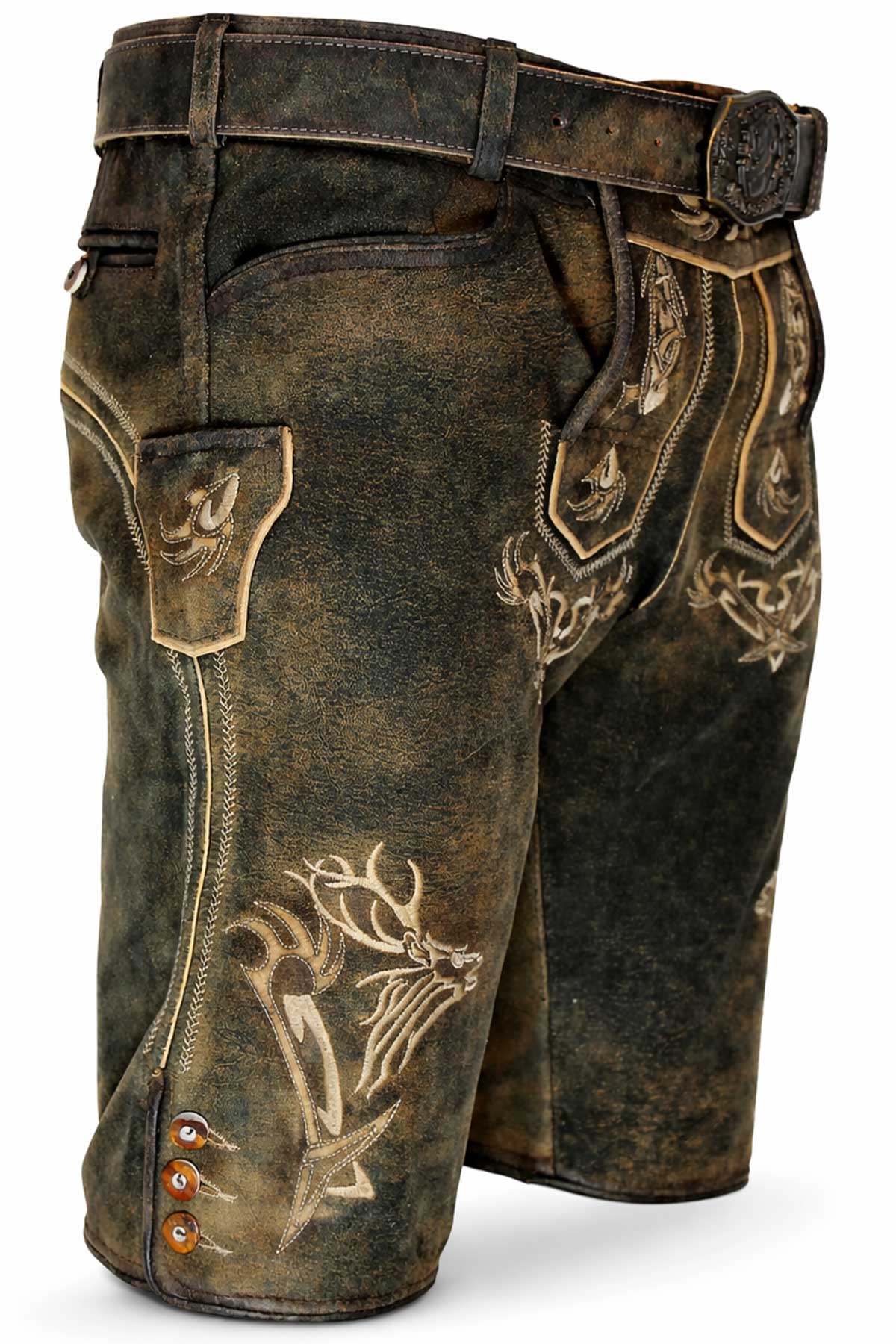maddox-herren-lederhose-felixsee-kurz-mit-g-rtel-ziegenleder-antik-hell-schiefer image 4