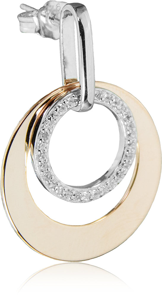 luisia-ohrh-nger-doppel-ring-79225-ros-gold-925-silber-ohrringe image 4