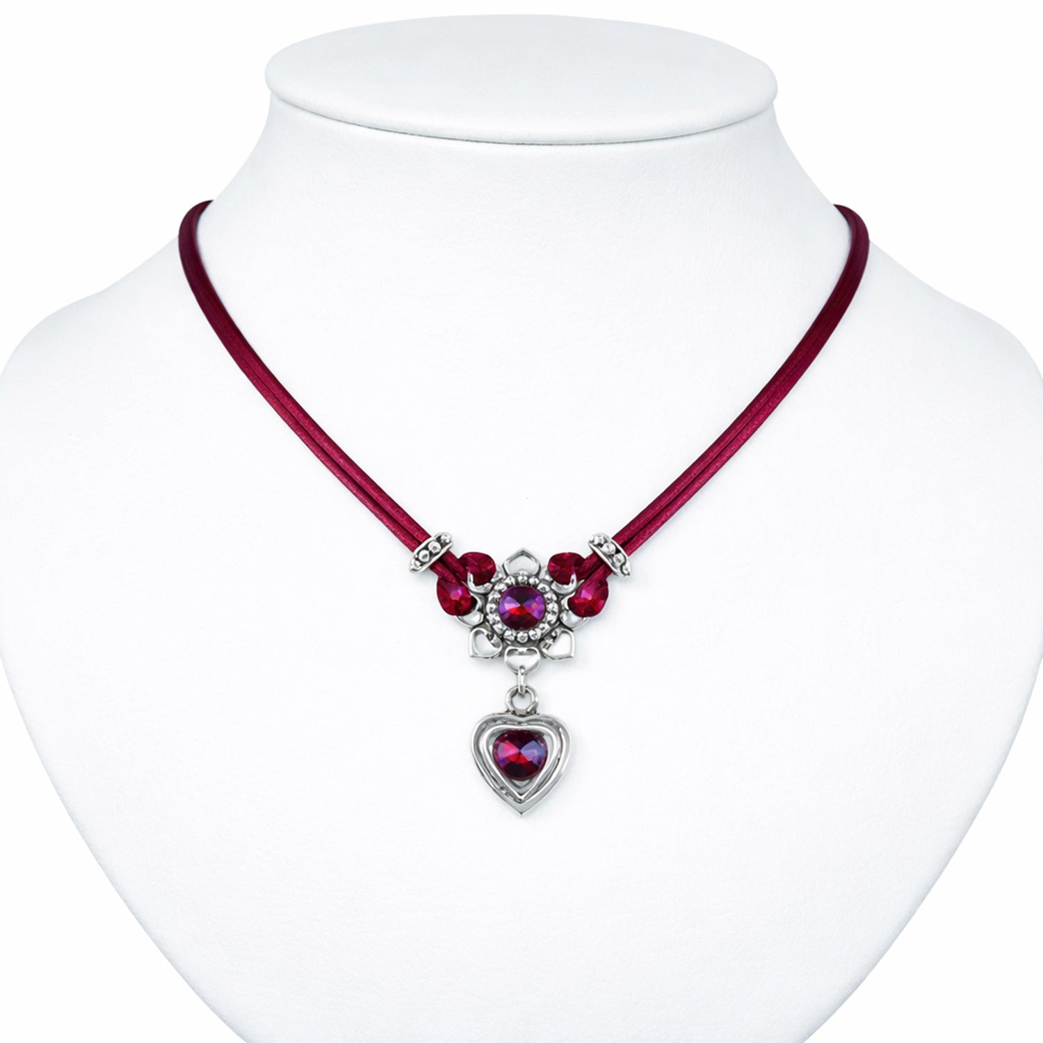 luisia-halskette-chiara-herzbl-te-bordeaux-swarovski-kristalle image 3