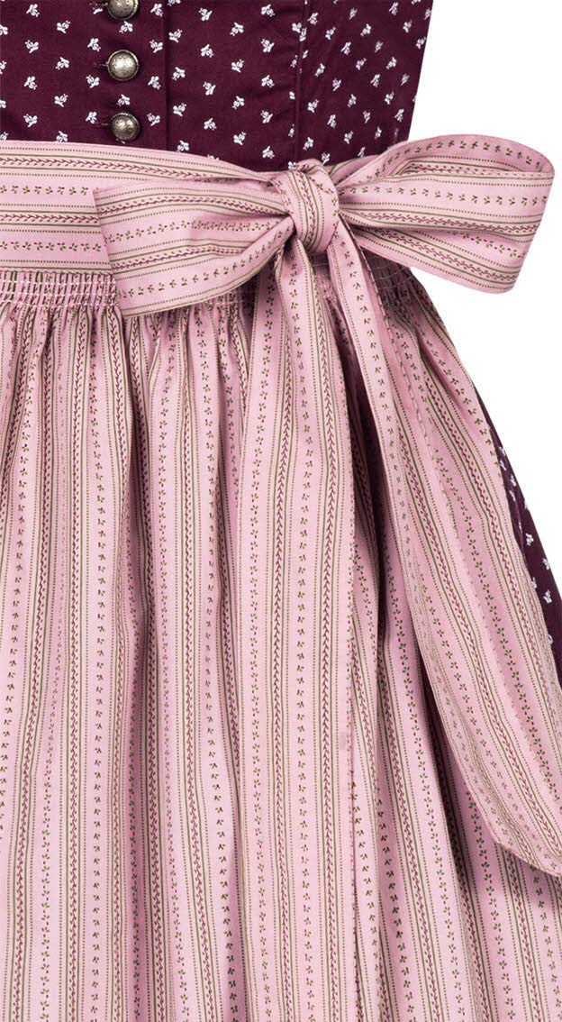n-bler-dirndl-damen-rita-weinrot-rosa-60-cm-inkl-sch-rze-vintage-hochgeschlossen-2 image 4
