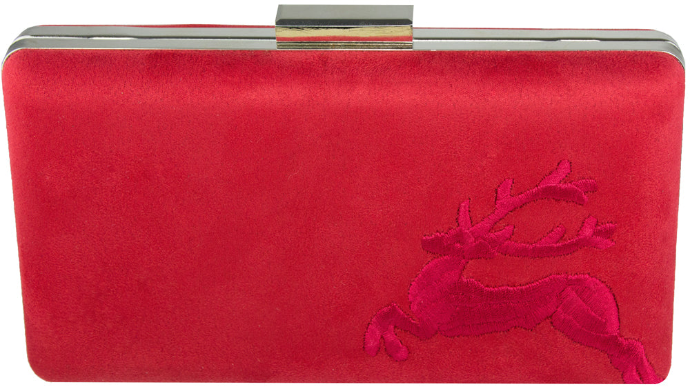 trachtenland-handtasche-mit-hirschstickerei-clutch-rot image 1
