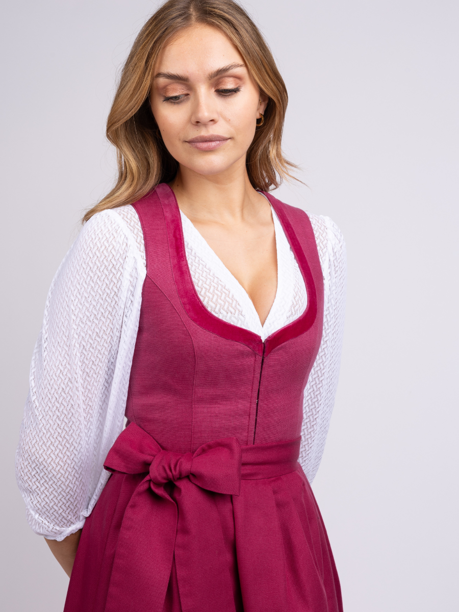 heimatgl-ck-dirndl-hanni-leinendirndl-pink-mit-herz-samtblende image 7