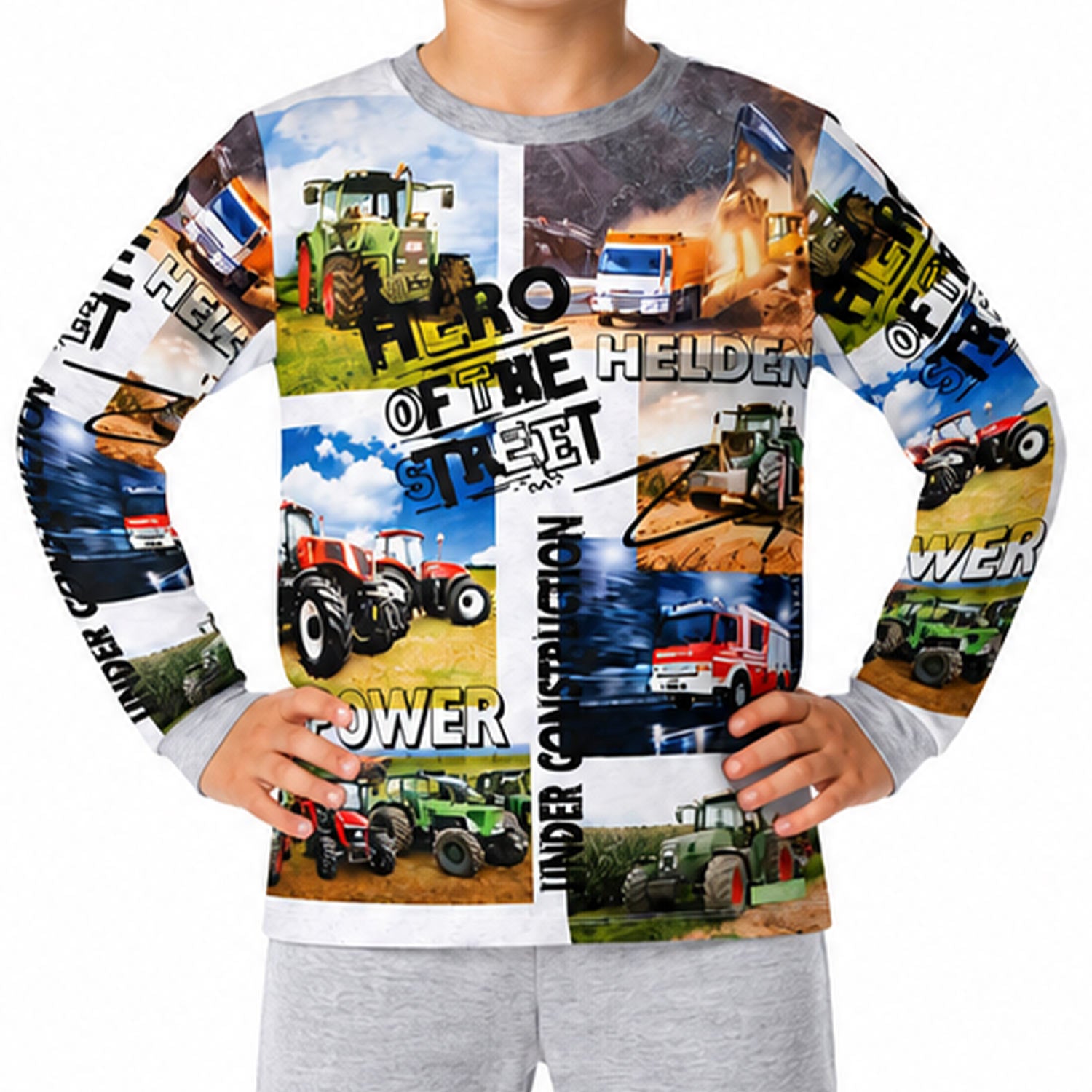 bondi-jungen-pyjama-hero-of-the-street-33170-2-tlg-grey-melange image 7