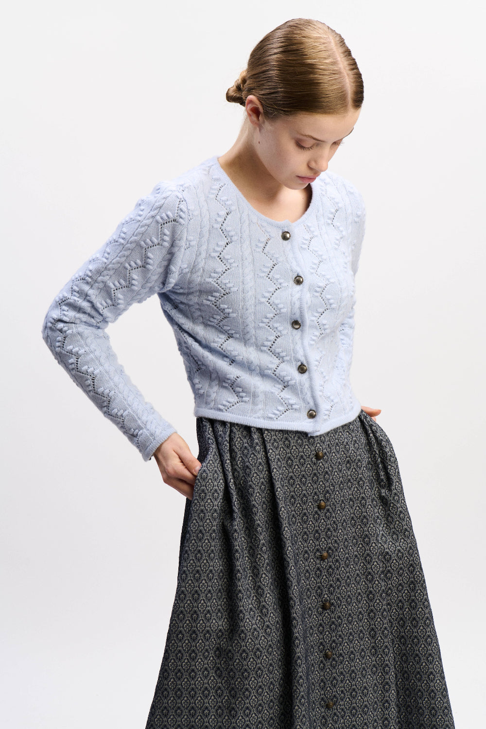 felicitas-damen-strick-cardigan-carin-woll-kaschmir-ajourstrick image 1