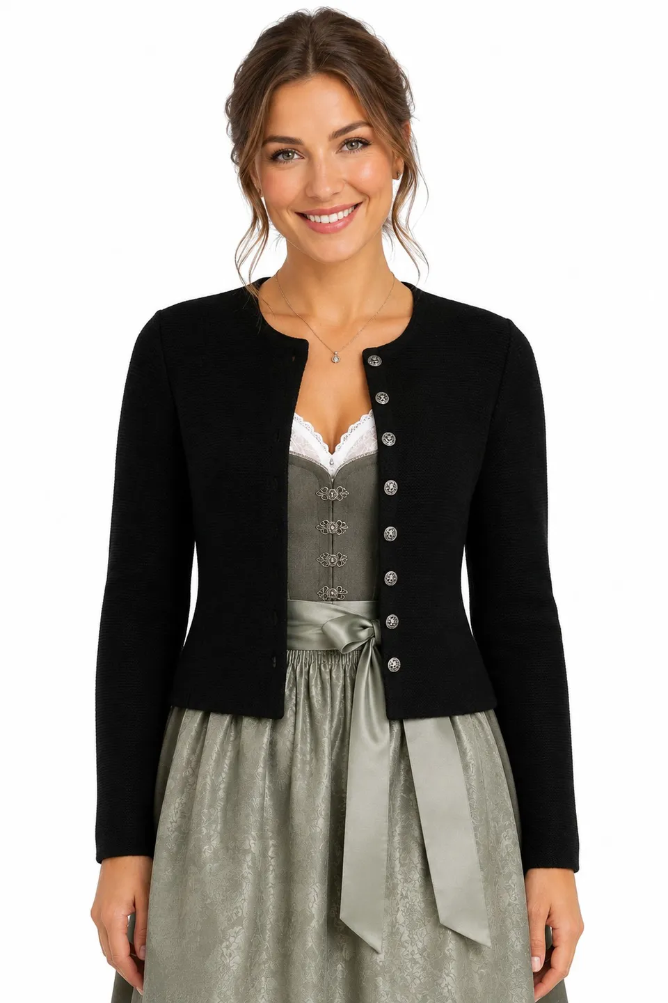 trachtenland-isar-trachten-strickjacke-saskia-57102-schwarz image 1