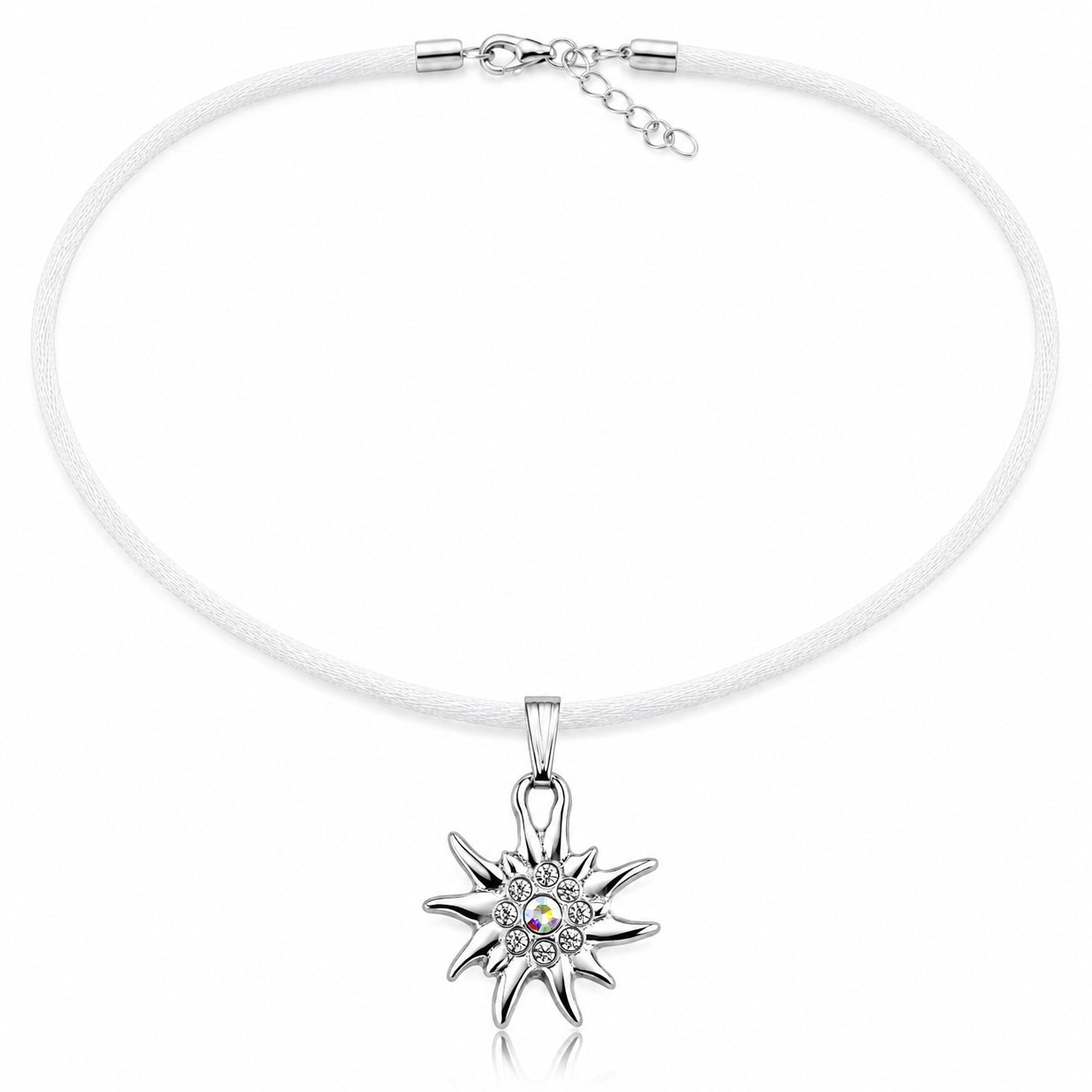 trachtenland-luisia-kinder-halskette-edelwei-mit-swarovski-kristallen-wei image 3