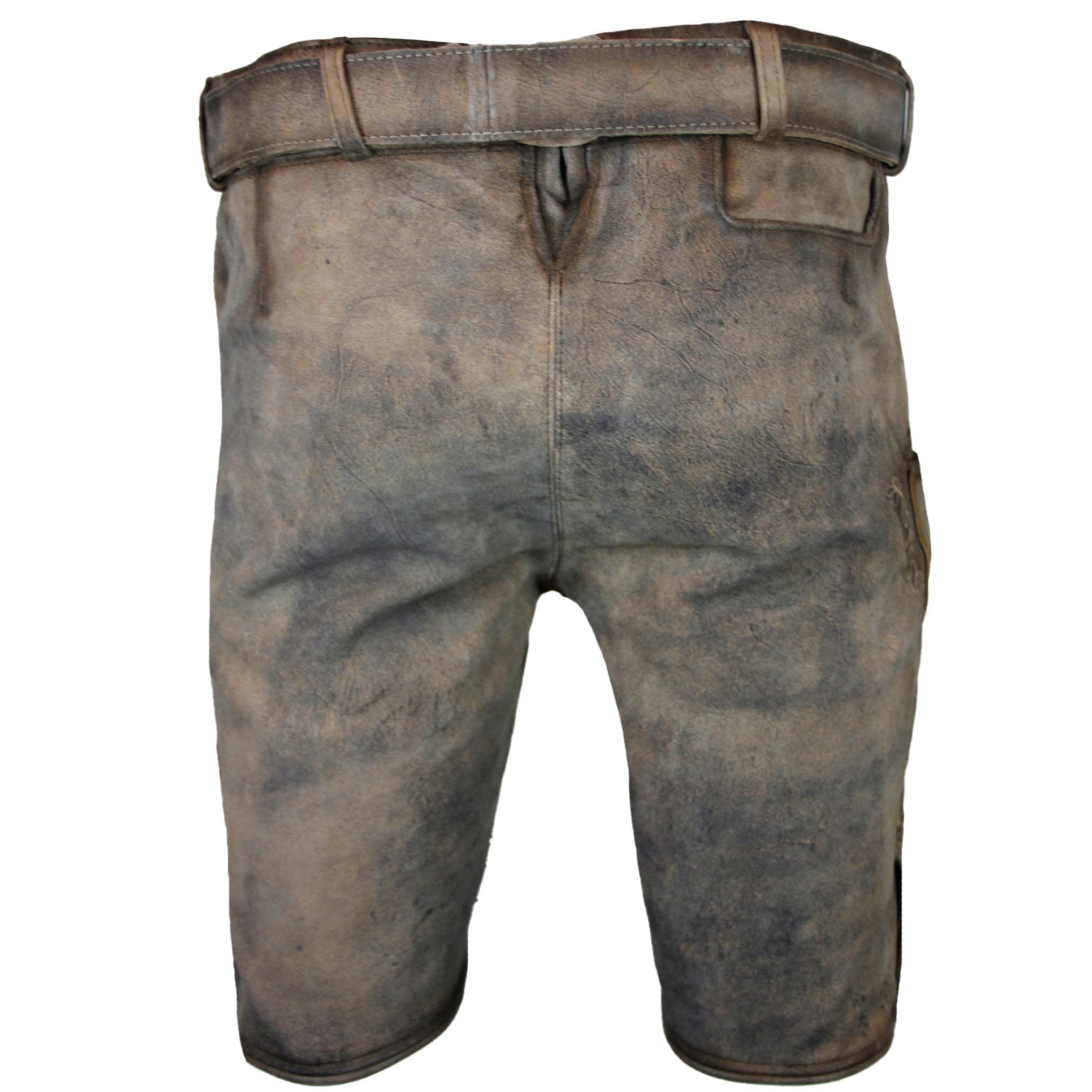 trachtenland-maddox-kurze-herren-lederhose-horn-mit-g-rtel-antik-w-grau-echtlede image 2