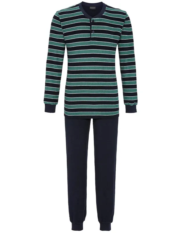 ringella-herren-langarm-pyjama-striped-4541230-blau image 1