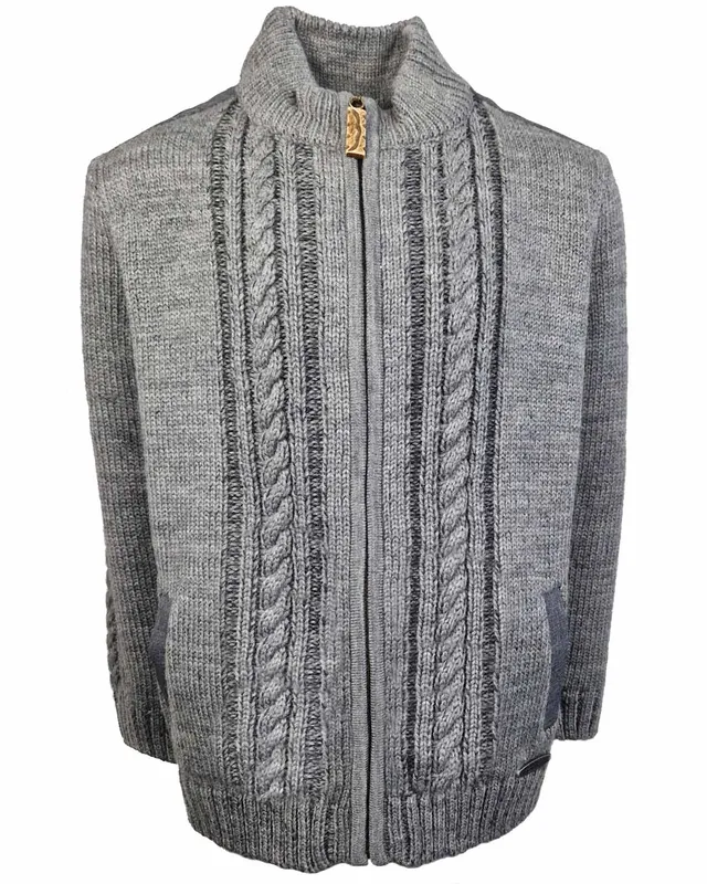 trachtenland-maddox-jungen-strickjacke-altwil-zopfmuster-grau image 1