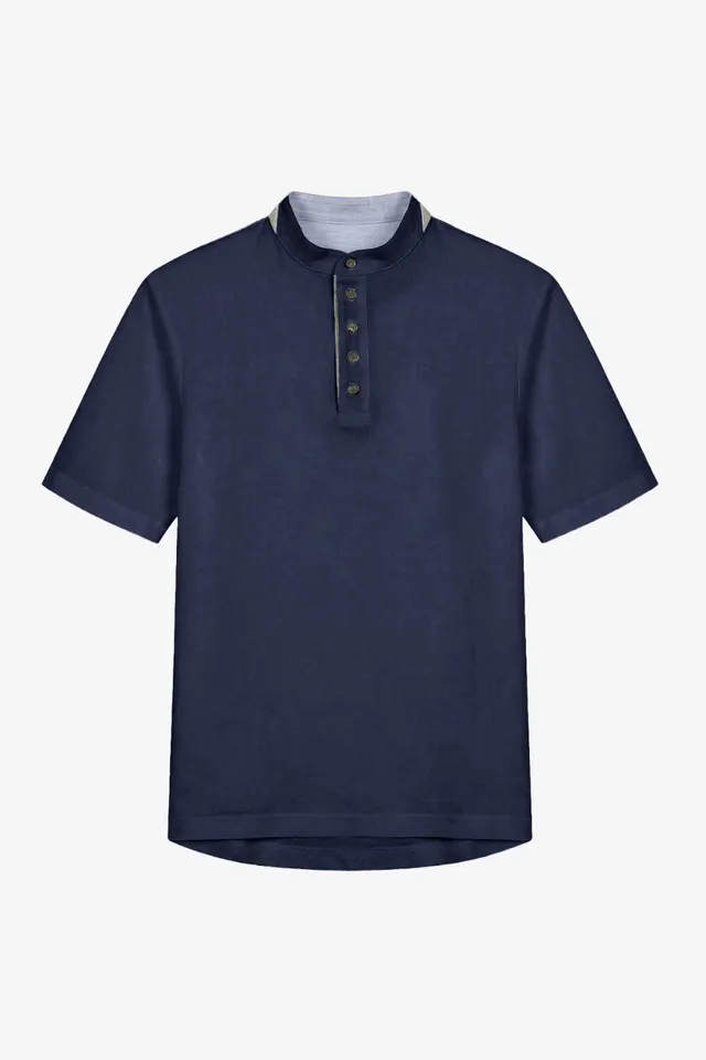 felicitas-herren-shirt-paul-kurzarm-polo-leinen-viskose-baumwolle image 1