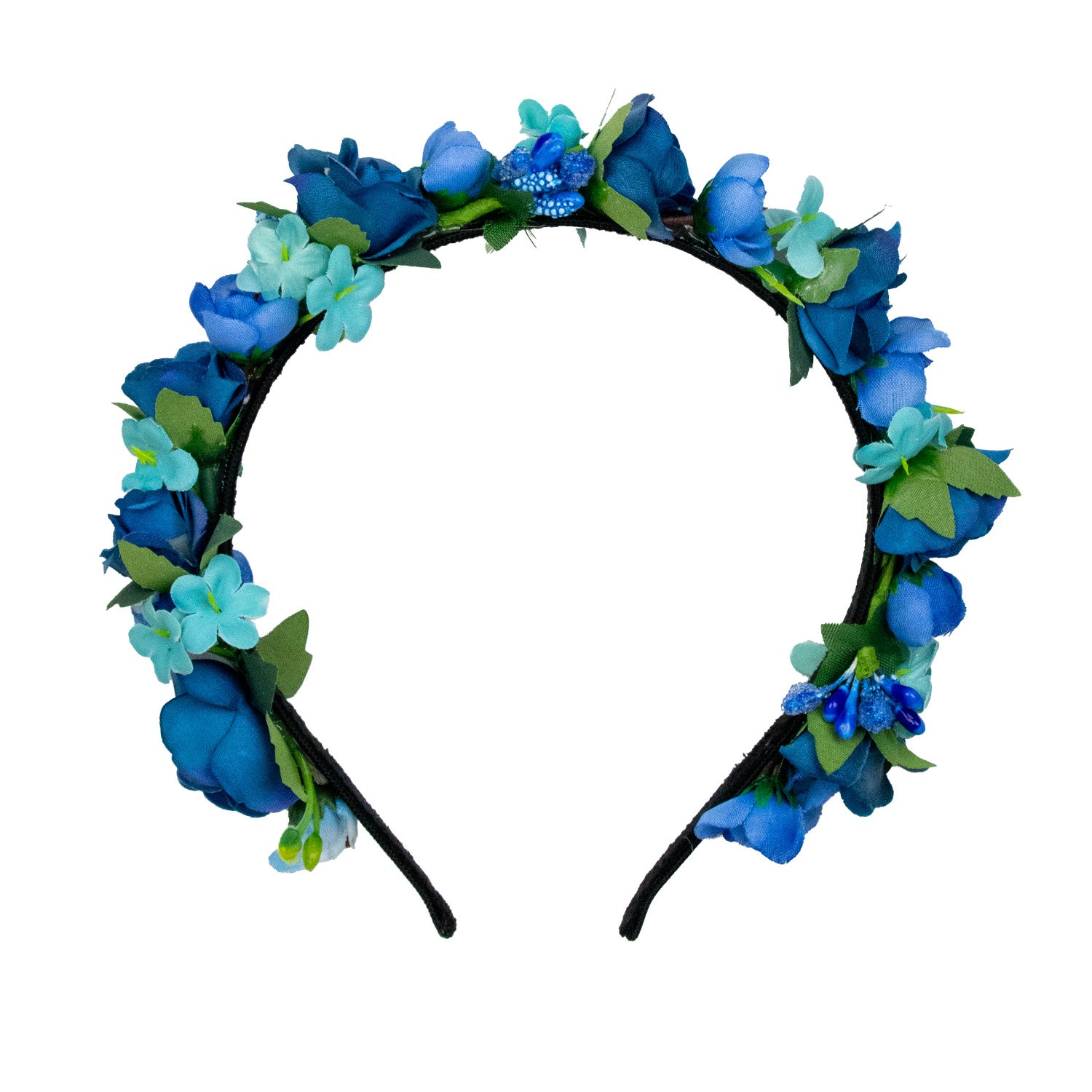 blumen-haarreif-sabia-mit-rosen-und-bl-ten-blau image 3