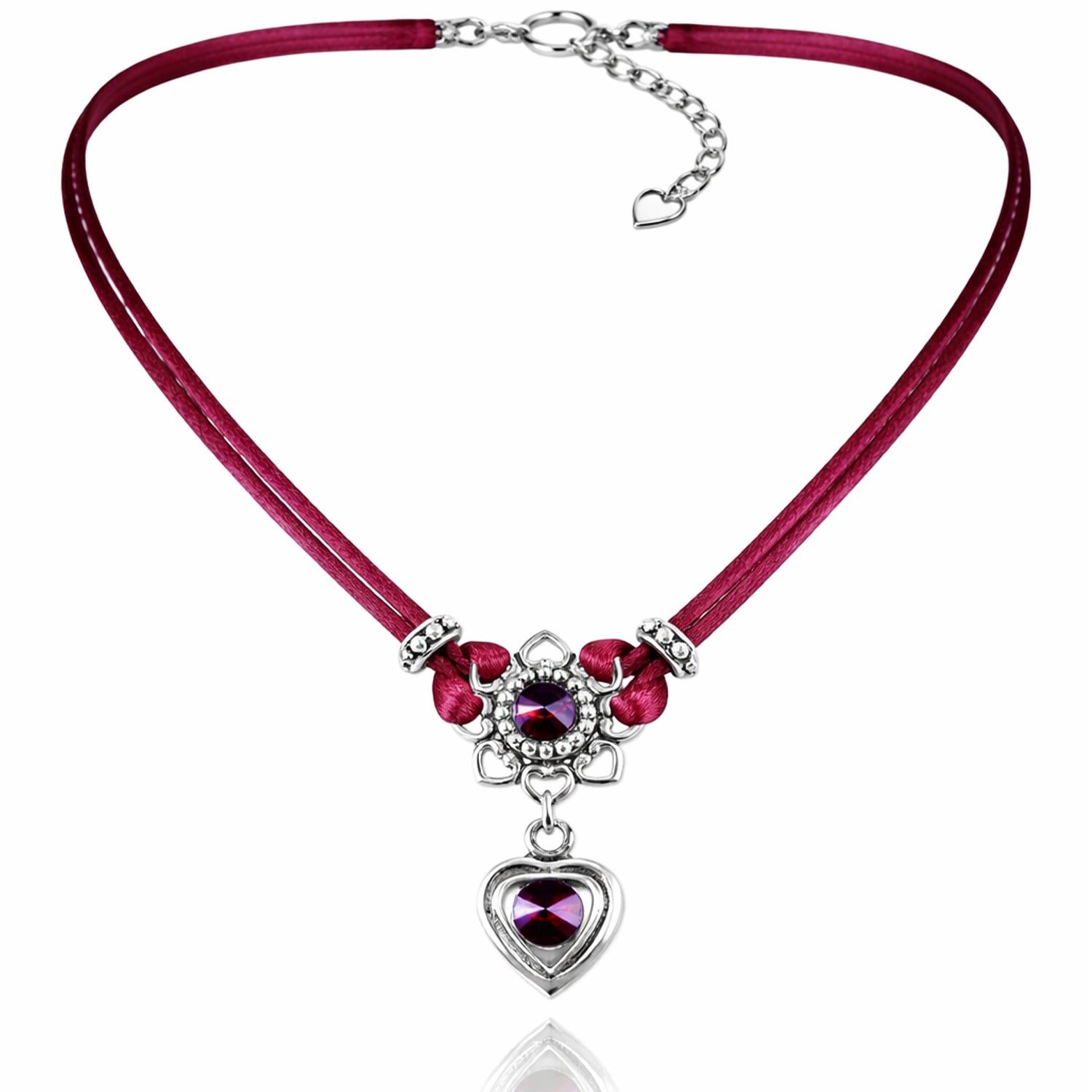 luisia-halskette-chiara-herzbl-te-bordeaux-swarovski-kristalle image 2