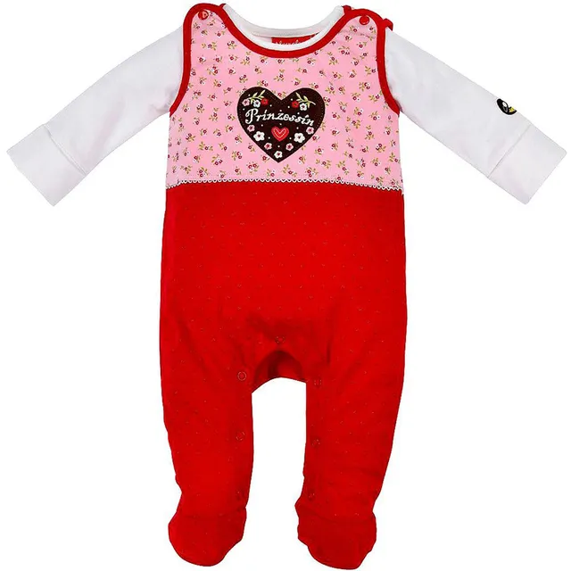 trachtenland-bondi-baby-strampler-prinzessin-86557-herz-2-tlg-rosa-rot image 1