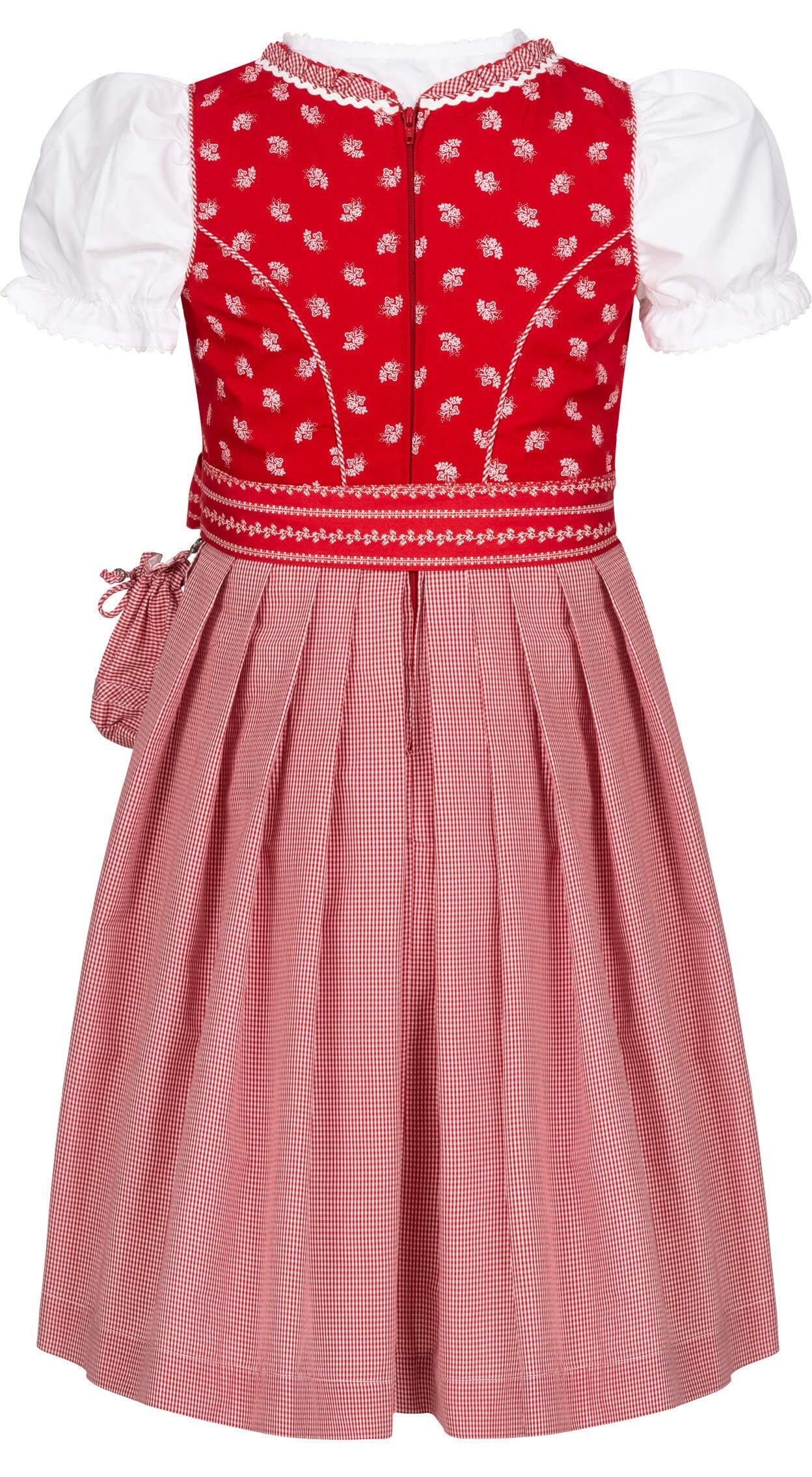 n-bler-kinderdirndl-larissa-3-teilig-rot-baumwolle-mit-bluse image 2