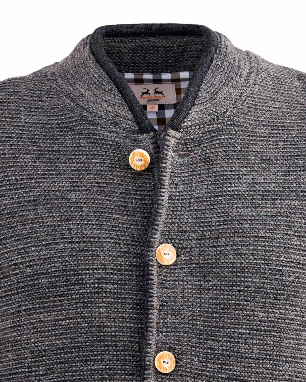trachtenland-maddox-trachten-strickjacke-altishofen-stehkragen-kiesel-braun image 2