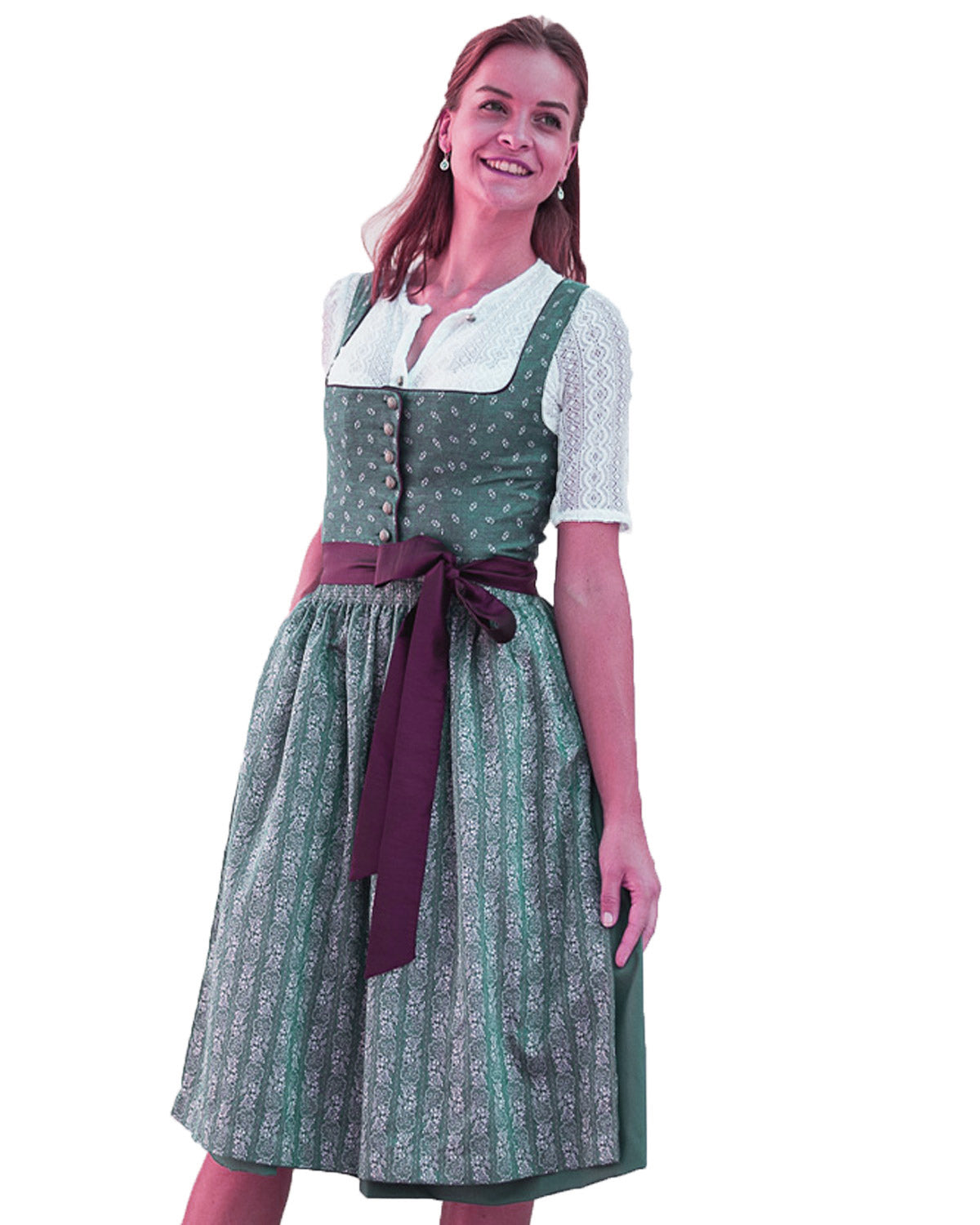 trachten-deiser-damen-dirndl-beatrice-traditionell-gr-n-70-cm image 1