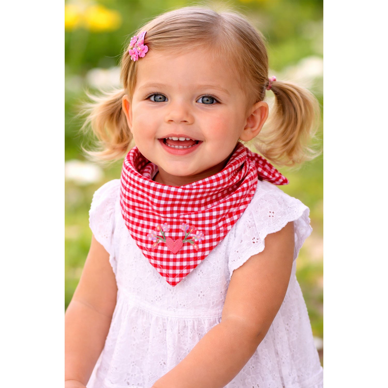 bondi-baby-m-dchen-halstuch-dreieckstuch-87001-rot-wei-kariert image 5