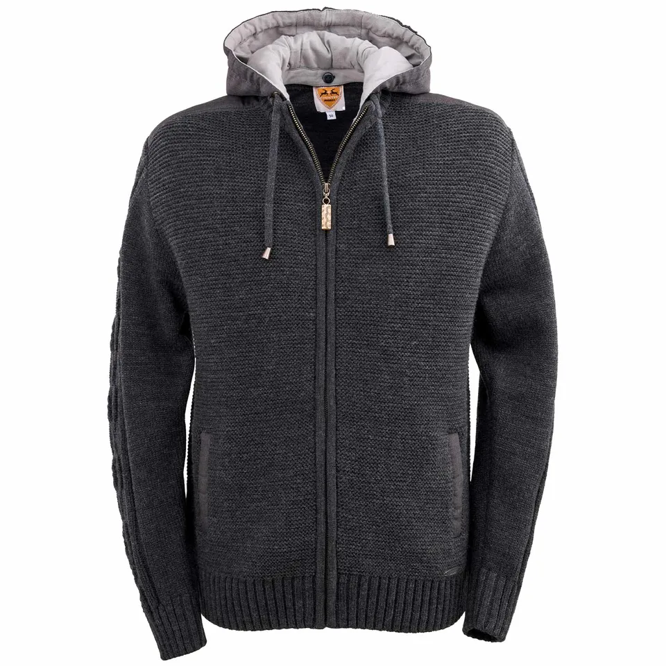 trachtenland-maddox-herren-trachten-strickjacke-bruneck-mit-kapuze-anthrazit image 1