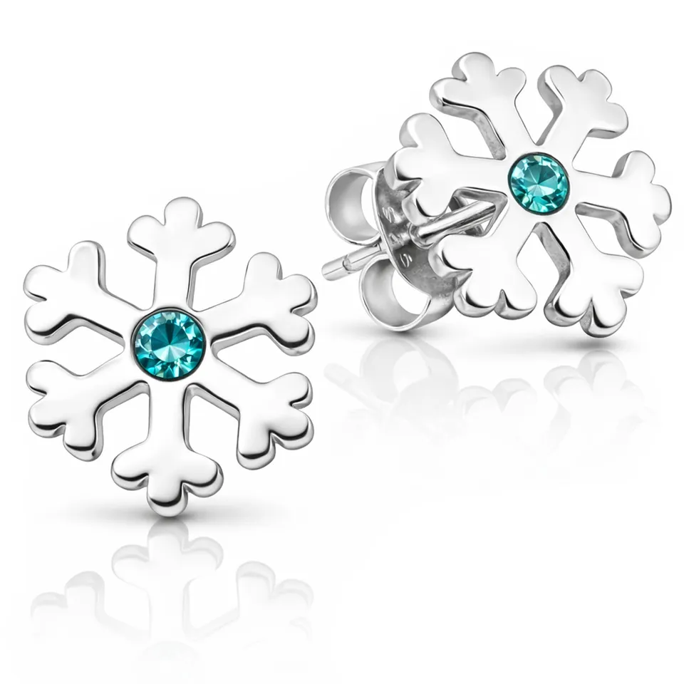 trachtenland-luisia-ohrstecker-schneeflocke-925-sterling-silber-blau-mit-premium image 1