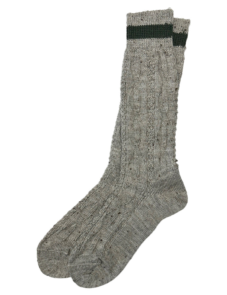 trachtenland-trachten-shopper-socken-mit-zopfmuster-nuss-oliv image 1