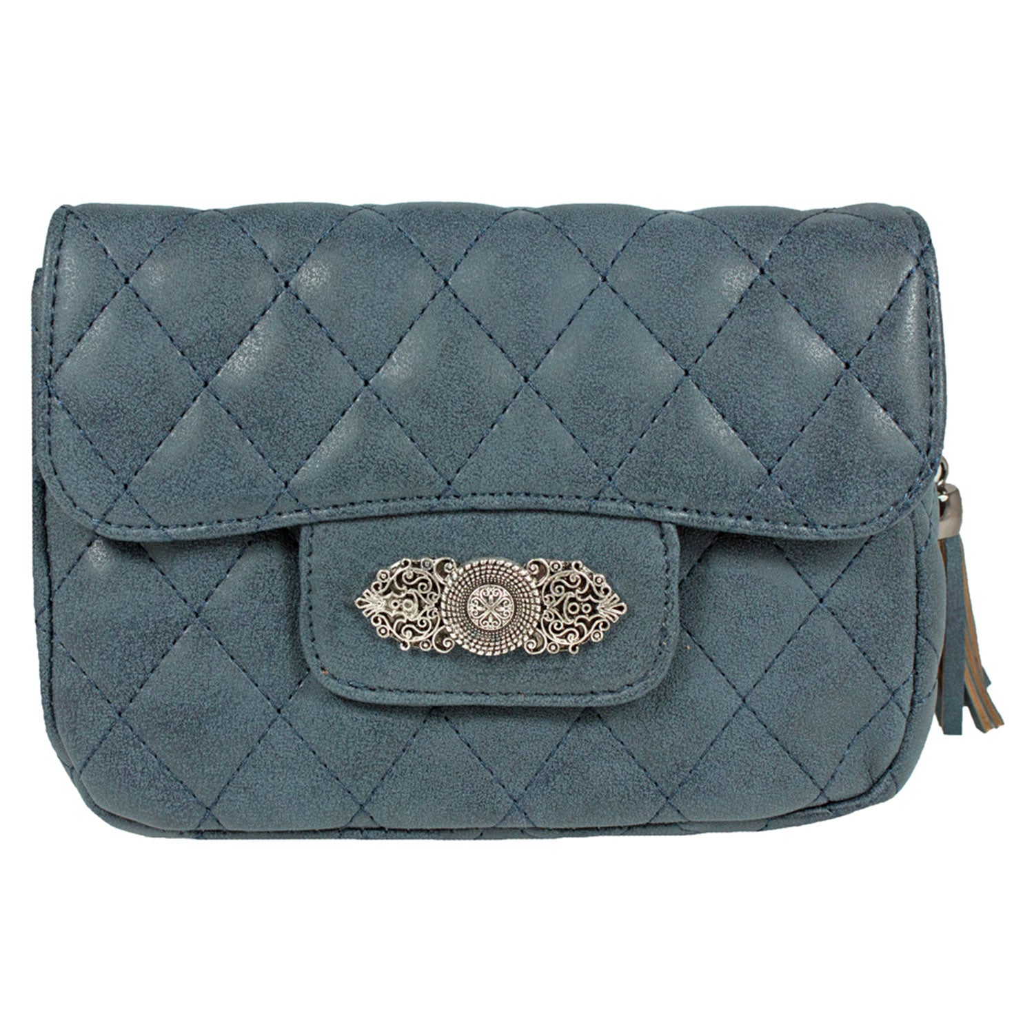 trachtenland-gesteppte-handtasche-alessia-mit-applikation-dunkelblau image 1