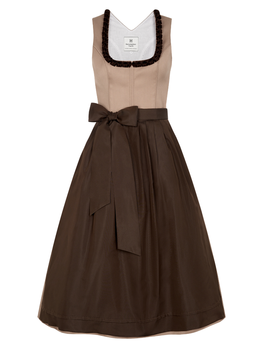 heimatgl-ck-dirndl-tabea-damen-jacquarddirndl-beige-braun-mit-samt image 1