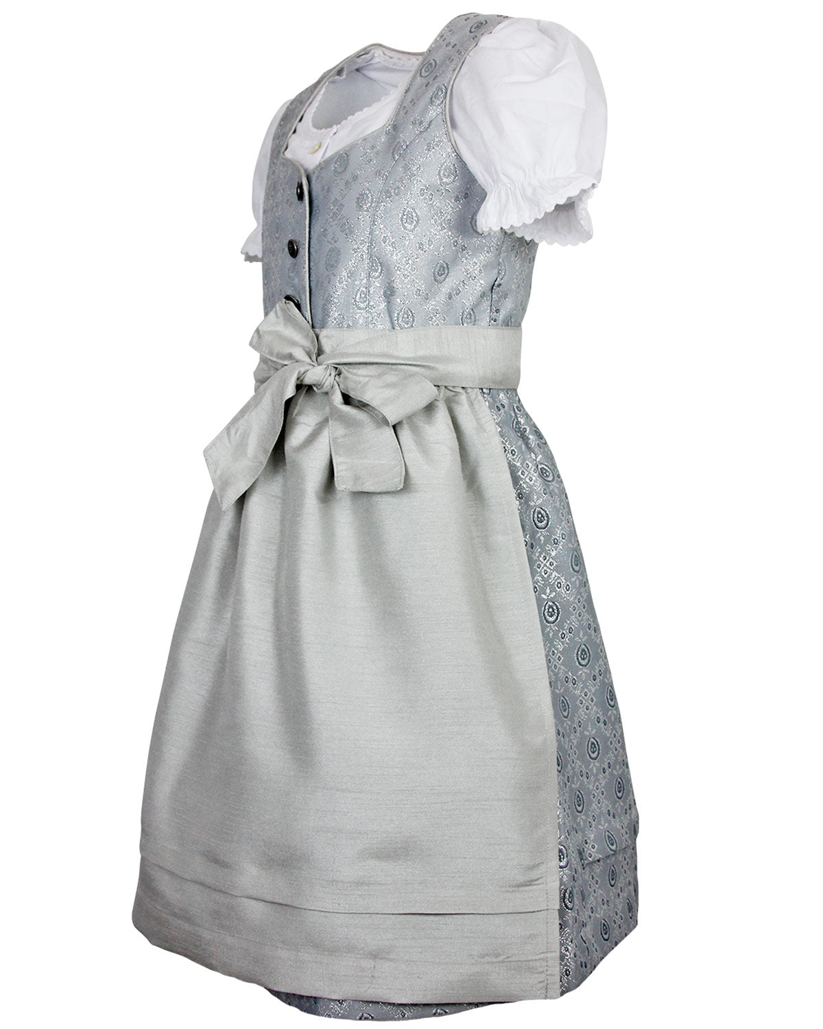 maddox-kinder-dirndl-gabriella-3-tlg-silber-glitzer-mit-bluse image 2