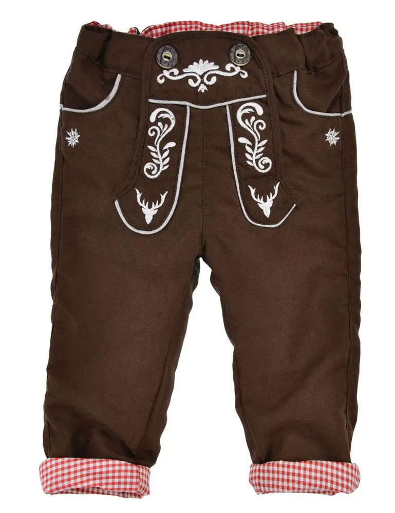 trachtenland-bondi-baby-jungen-kunstlederhose-91586-lang-gef-ttert-braun image 1
