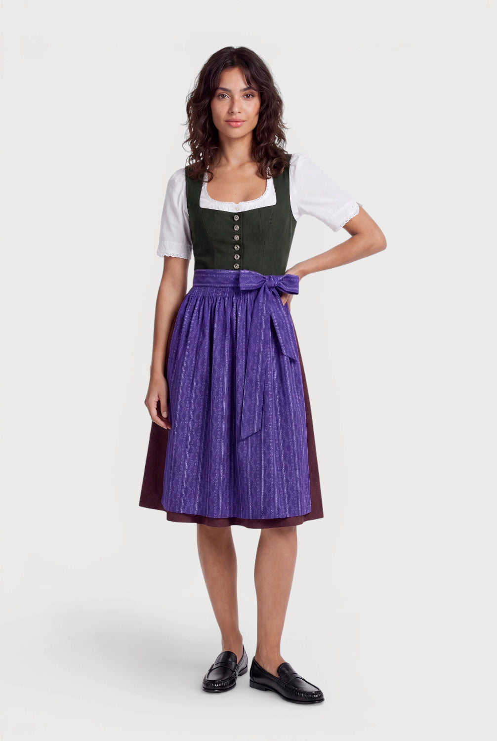 felicitas-damen-dirndl-deliah-gr-nes-woll-dirndl-70-cm image 1
