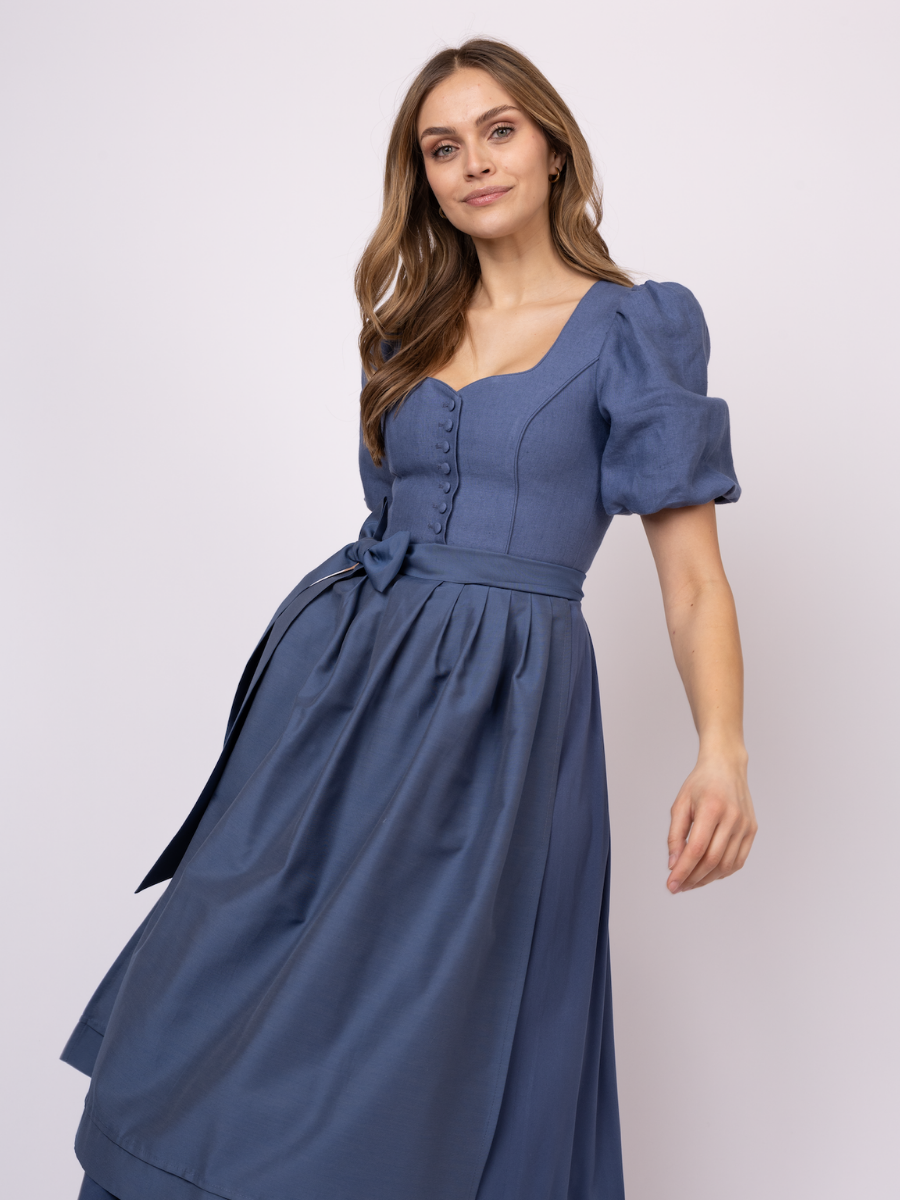 heimatgl-ck-dirndl-evi-rmeldirndl-aus-leinen-taubenblau image 2