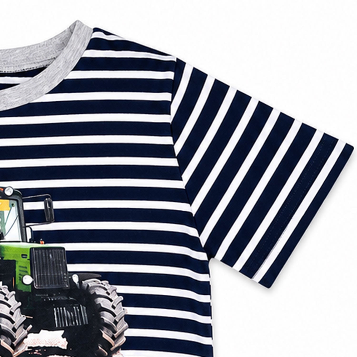 trachtenland-bondi-jungen-shorty-pyjama-traktor-33157-stripe-navy-white image 7