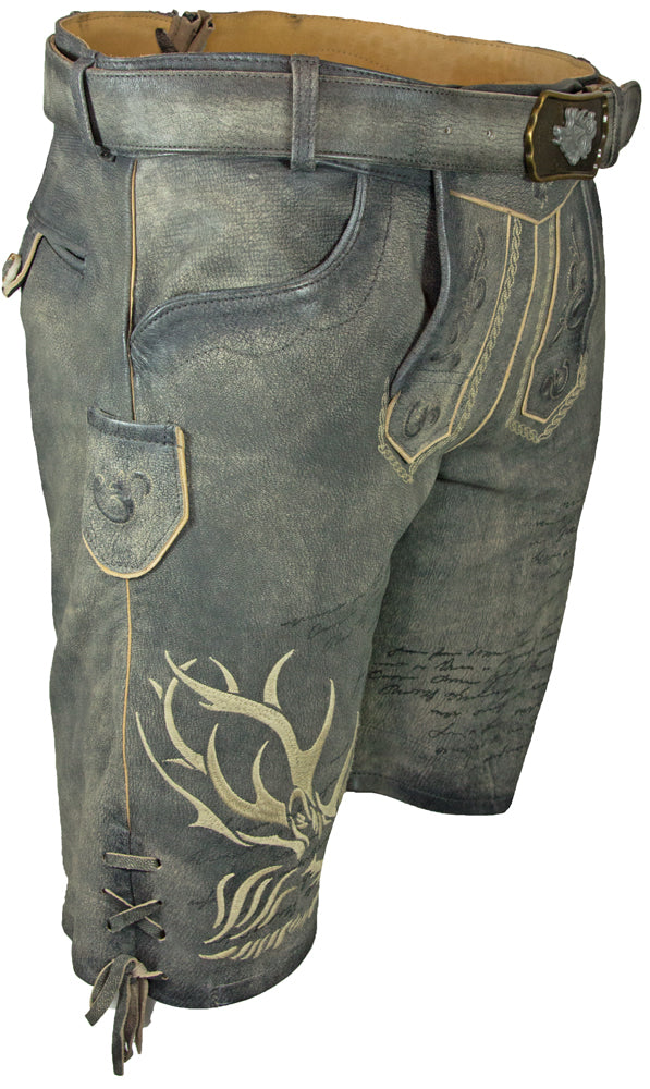 maddox-wotan-kurze-herren-lederhose-mit-g-rtel-raspato-stein-grau image 3