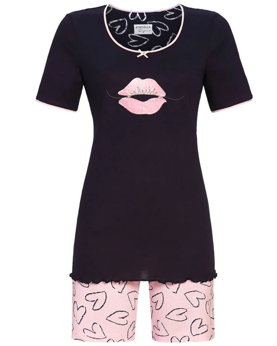 trachtenland-ringella-damen-kurzarm-pyjama-lovely-4261312-dark-navy image 1