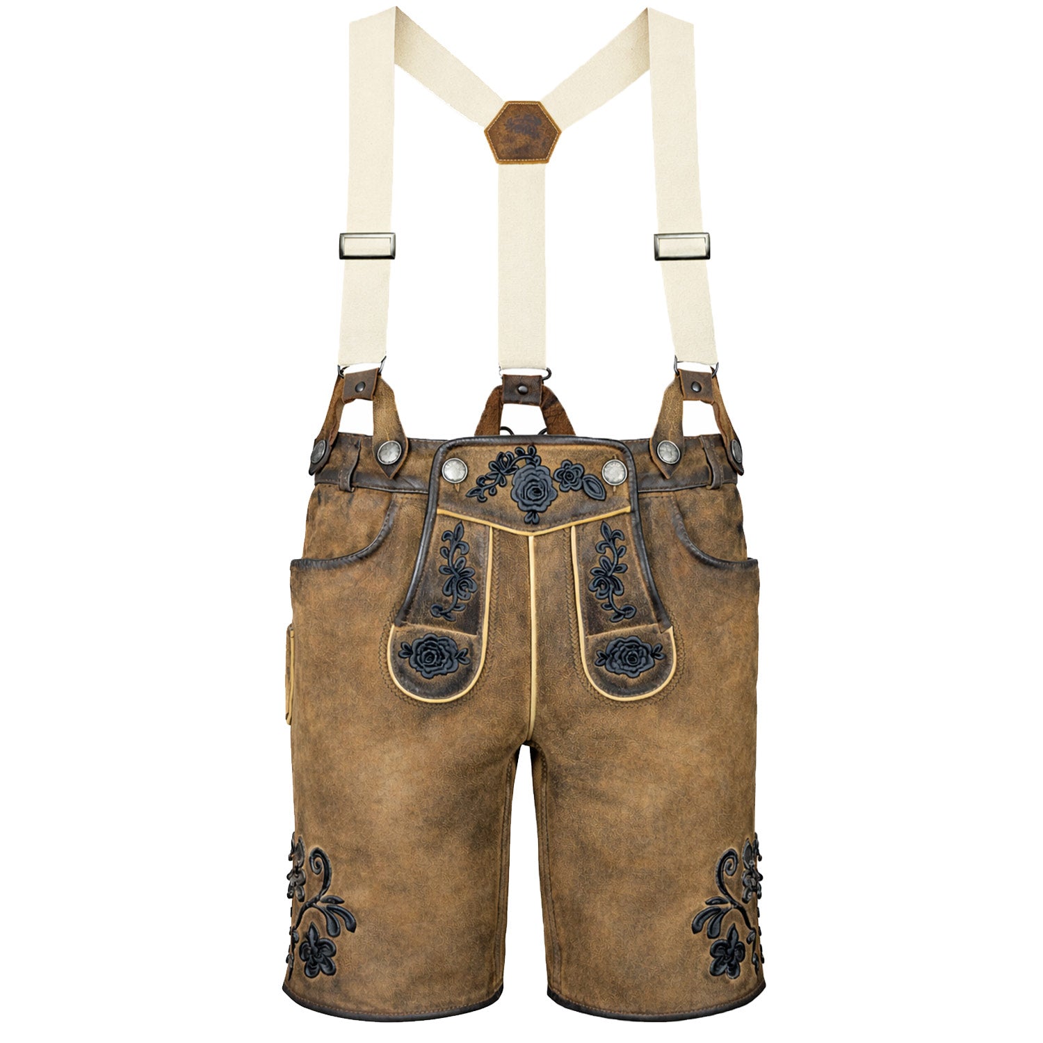 maddox-kurze-damen-lederhose-verena-mit-hosentr-gern-antik-eiche image 1