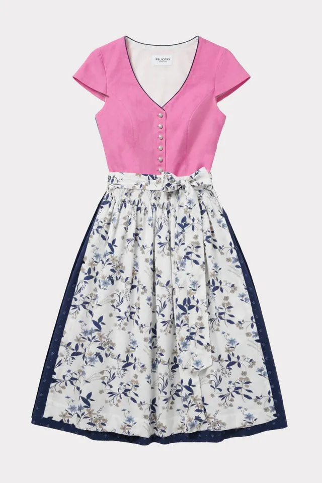 felicitas-deliana-damen-dirndl-mit-fl-gel-rmeln-und-sch-rze image 1