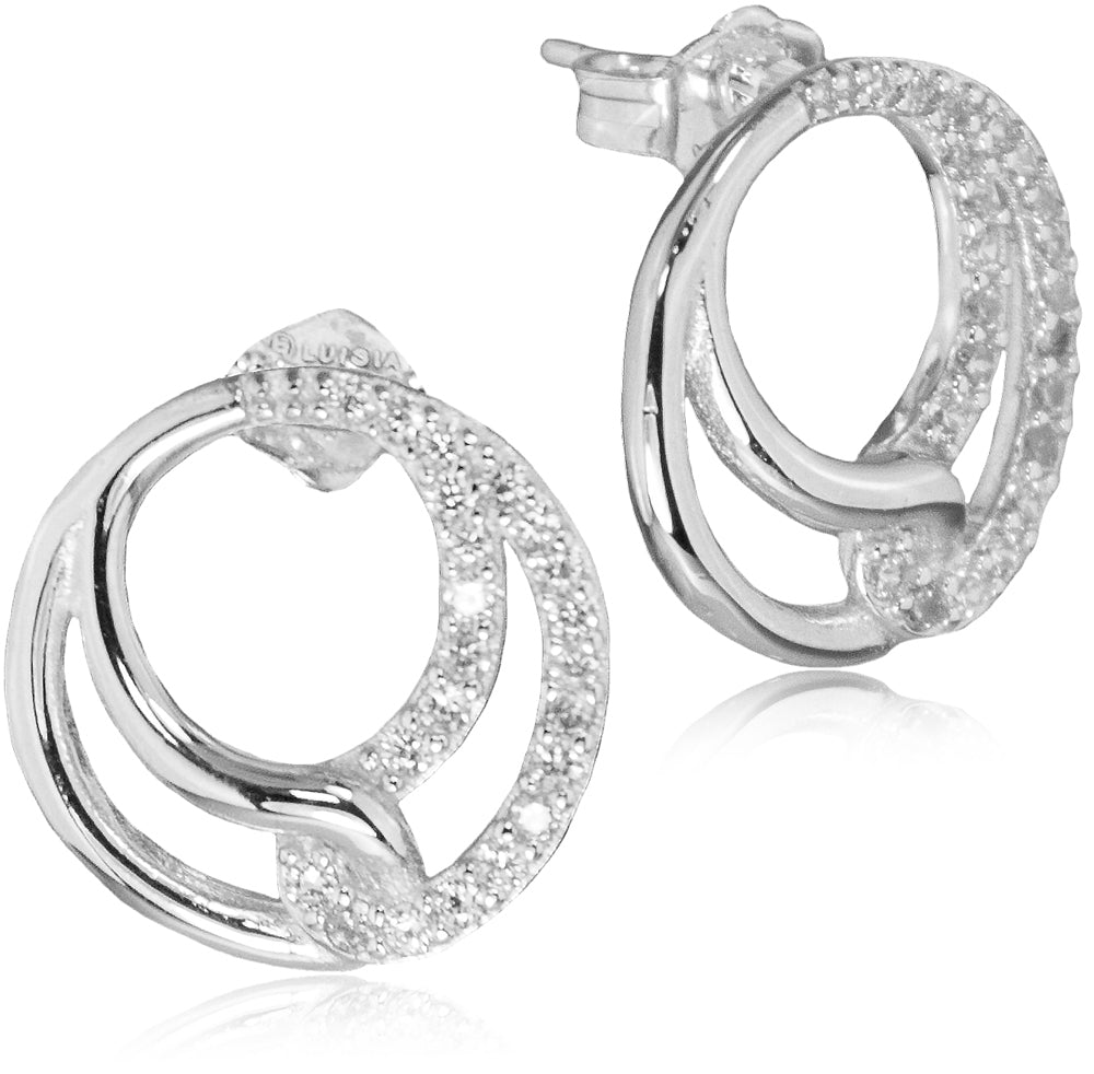 trachtenland-luisia-ohrstecker-infinity-ringe-66523-silber-zirkonia image 1