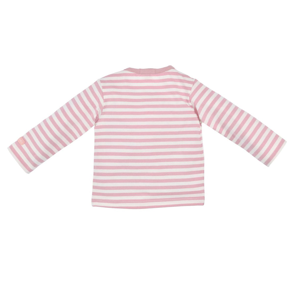 bondi-baby-m-dchen-langarmshirt-eulenfamilie-93731-stripe-rosewood-offwhite image 2