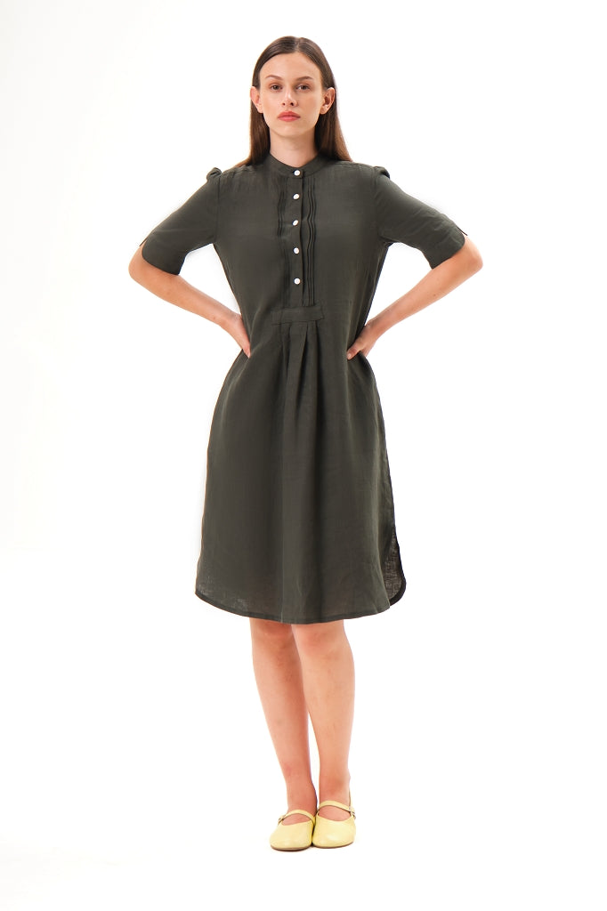 felicitas-kleo-damen-blusenkleid-aus-leinen image 1