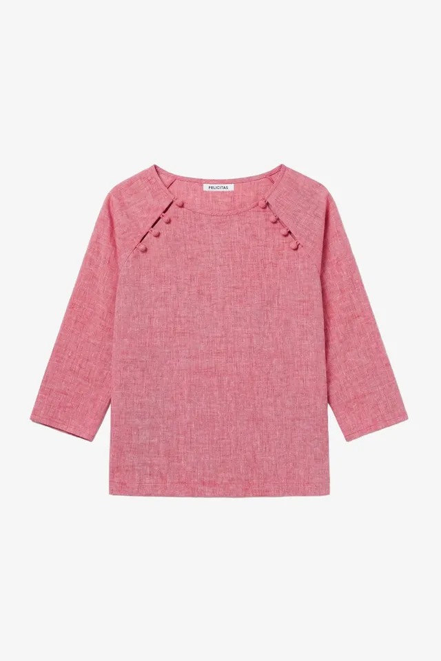 felicitas-damen-bluse-berlyn-leinen-baumwolle-rundhals image 1