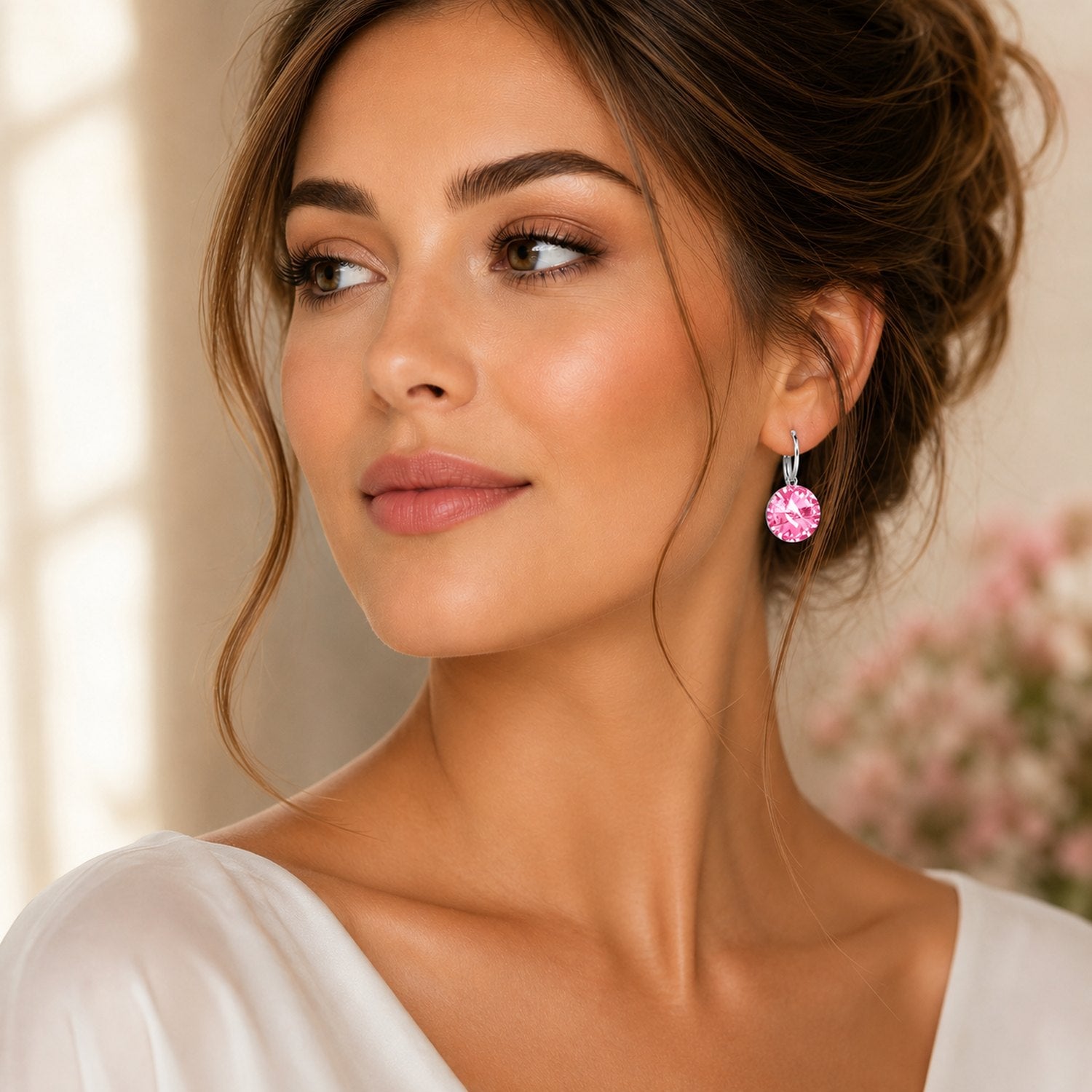 luisia-ohrringe-rivoli-14-mm-mit-kristallen-von-swarovski-light-ros image 2
