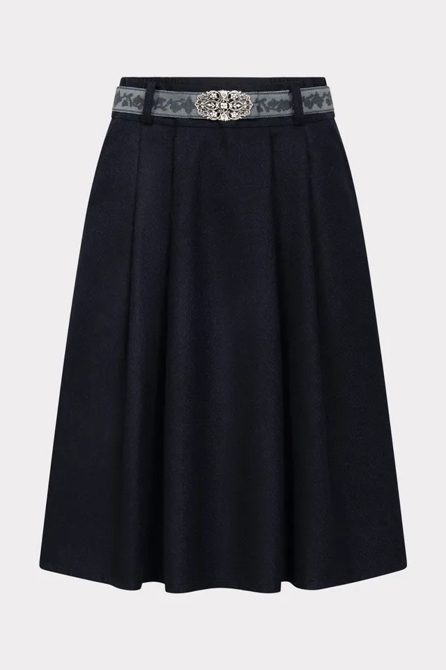 felicitas-damen-wollrock-rosa-7-8-l-nge-baumwollflanell-ausgestellt image 1